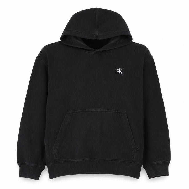 Calvin Klein Men's Black Relaxed Fit Pullover Hoodie Size S