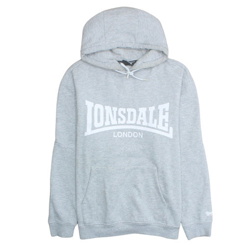 Lonsdale Mens Grey XL Pullover Hoodie Sports Fleece Sweatshirt