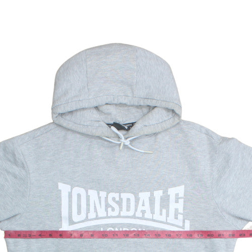 Lonsdale Mens Grey XL Pullover Hoodie Sports Fleece Sweatshirt