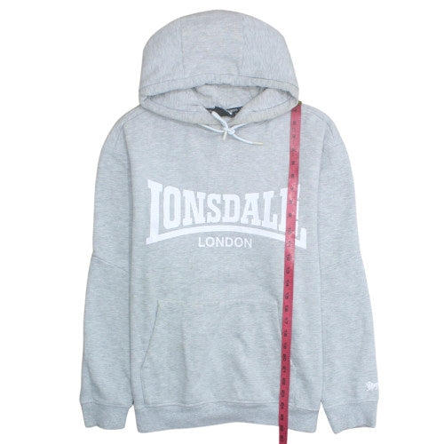 Lonsdale Mens Grey XL Pullover Hoodie Sports Fleece Sweatshirt