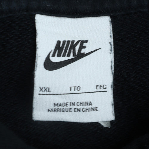 Nike Men's Black 2XL Pullover Hoodie with Logo