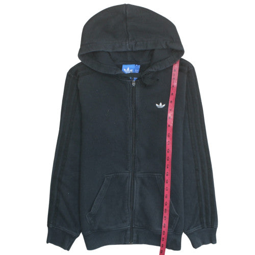 Adidas Mens Black Full Zip Hoodie Size S Classic Hooded Sweatshirt