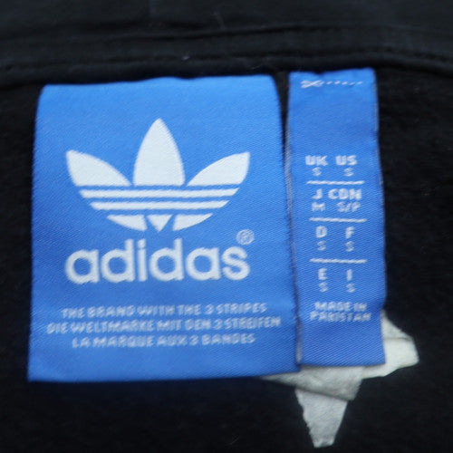 Adidas Mens Black Full Zip Hoodie Size S Classic Hooded Sweatshirt