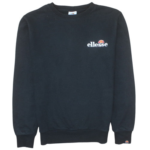 Ellesse Womens Black Crew Neck Pullover Sweatshirt UK 12