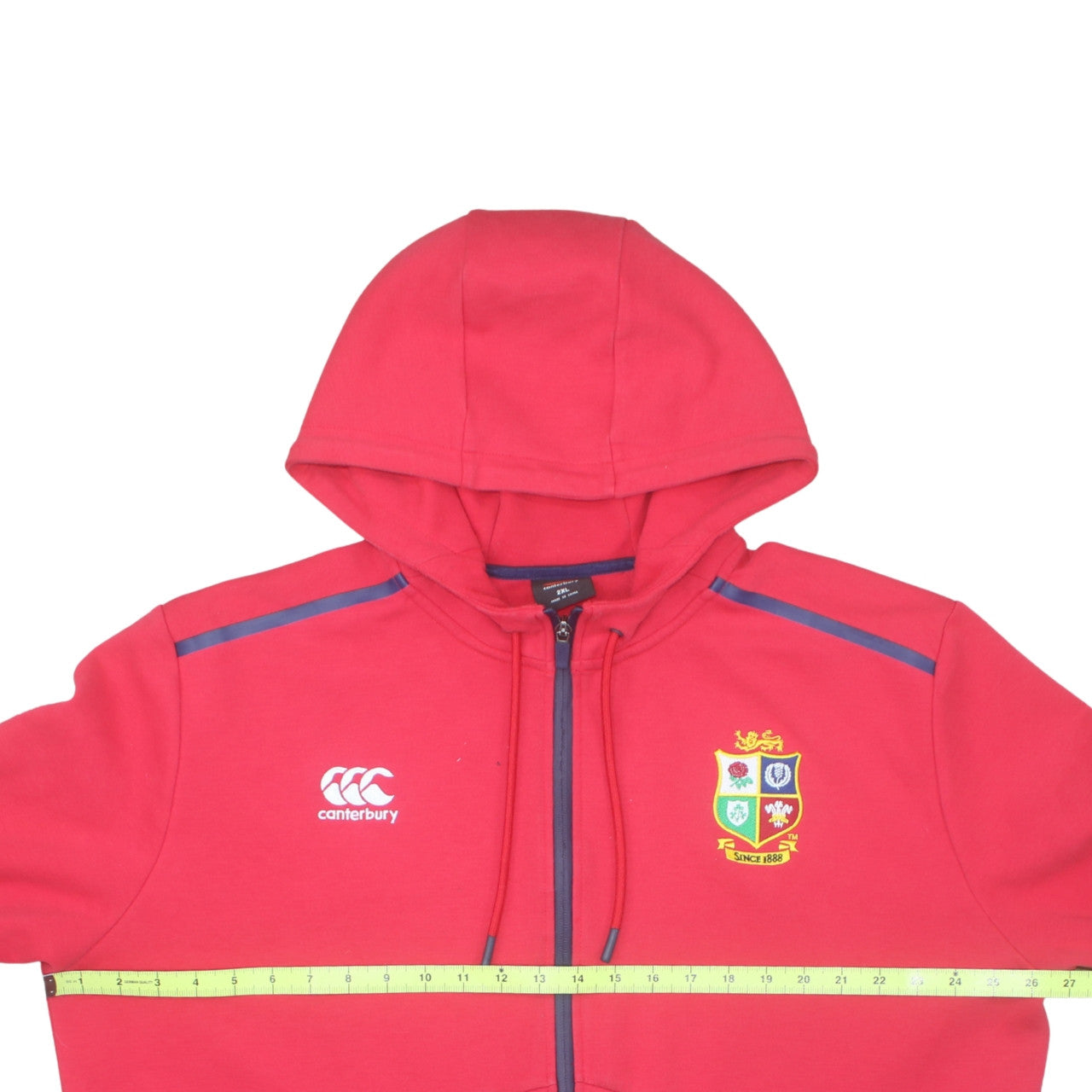 Canterbury Men’s Red 2XL Full Zip Hoodie Rugby Sportswear