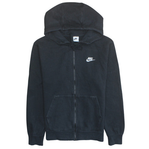 Nike Womens Black Full Zip Hoodie Small Hooded Sweatshirt