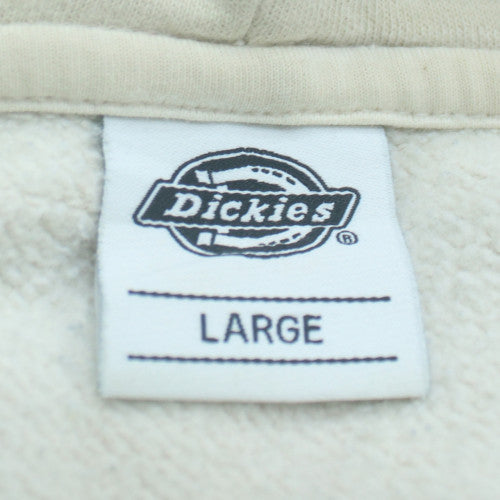 Dickies Womens Ivory Pullover Hoodie Large Fleece Lined