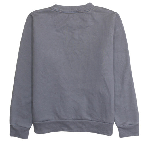 Calvin Klein Boys Grey Cotton Blend Crew Neck Pullover Sweatshirt L