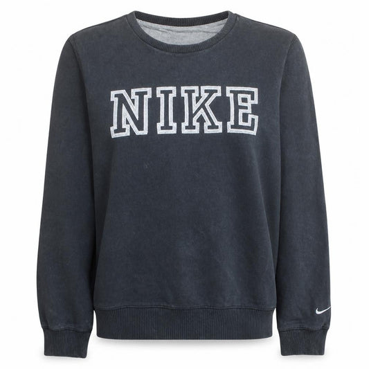 Front view of Nike women’s black cotton blend pullover sweatshirt m