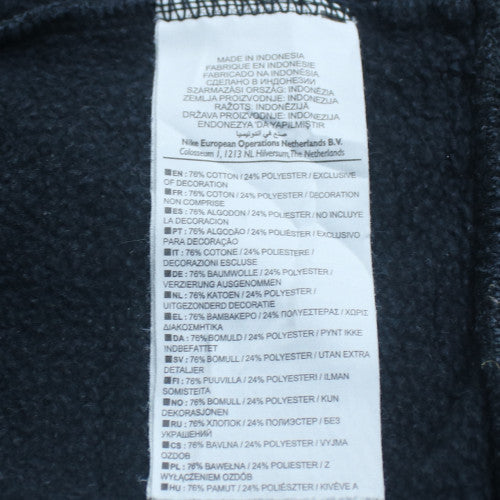 Nike Womens Black Cotton Blend Pullover Sweatshirt M
