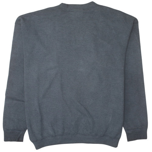 Nike Women's Grey Pullover Sweatshirt L Classic Logo Crew Neck