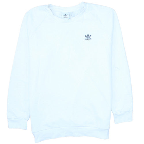 adidas Men's White Pullover Crew Neck Sweatshirt M