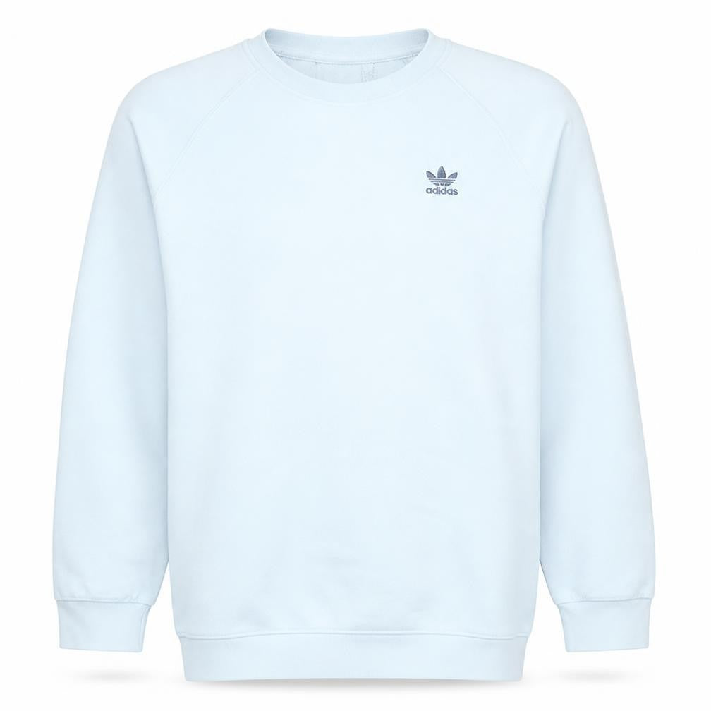 Front view of adidas Men's White Pullover Crew Neck Sweatshirt M