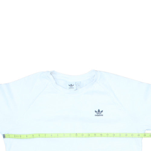 adidas Men's White Pullover Crew Neck Sweatshirt M