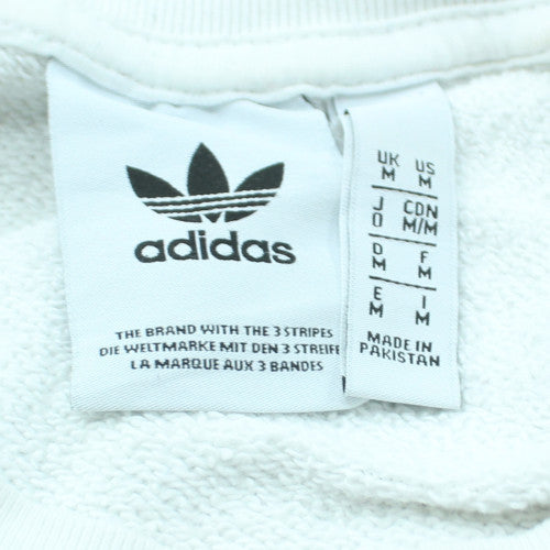 adidas Men's White Pullover Crew Neck Sweatshirt M