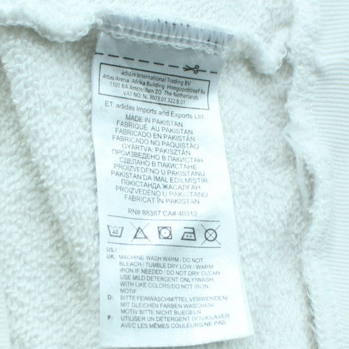 adidas Men's White Pullover Crew Neck Sweatshirt M