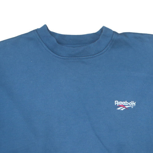 Reebok Men's Blue Pullover Sweatshirt M Crew Neck Vintage Sportswear