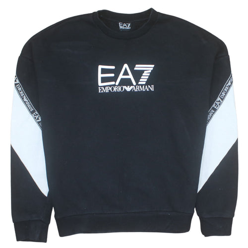 Emporio Armani EA7 Men's Black Crew Neck Sweatshirt Large