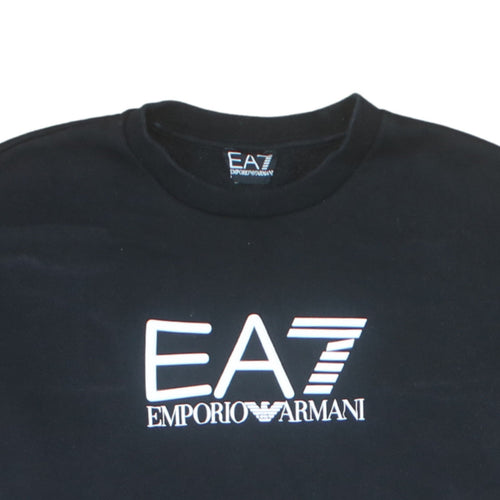 Emporio Armani EA7 Men's Black Crew Neck Sweatshirt Large
