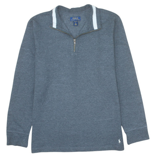 Ralph Lauren Men's Blue 1/4 Zip Sweatshirt Size L