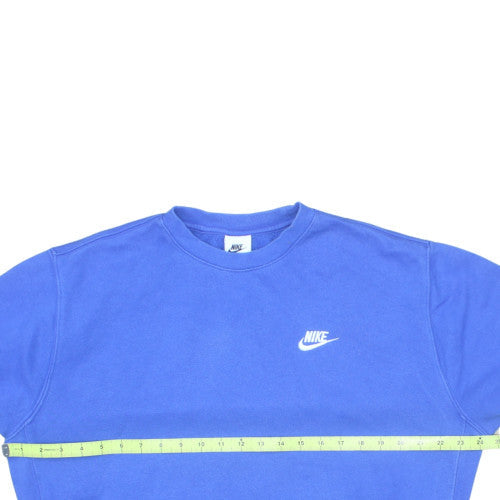 Nike Men's Blue Crew Neck Fleece Sweatshirt M Pullover