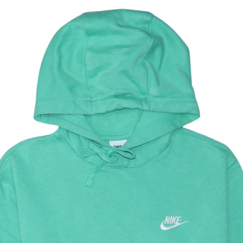 Nike Women's Green Pullover Hoodie Size S Cotton Blend Sweatshirt