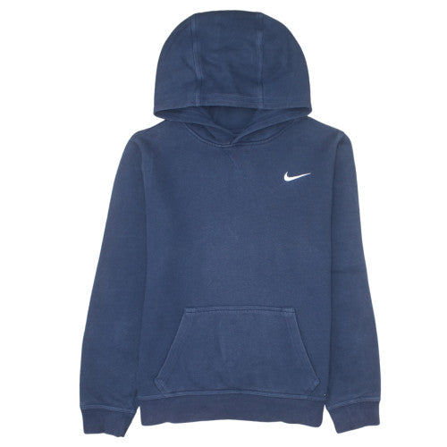 Nike Boys Blue Pullover Hoodie XL 13-15 Years Fleece Logo Sweatshirt