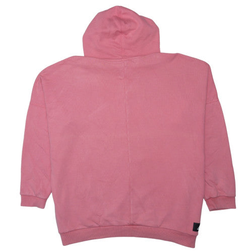 Adidas Womens Pink Hooded Pullover Sweatshirt Size 16 L 100% Cotton