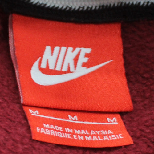 Nike Men’s Red Pullover Fleece Hoodie Sweatshirt Size M