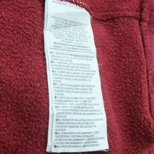 Nike Men’s Red Pullover Fleece Hoodie Sweatshirt Size M