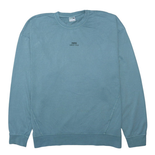 Puma Women's Blue XL Pullover Sweatshirt - Casual Crew Neck