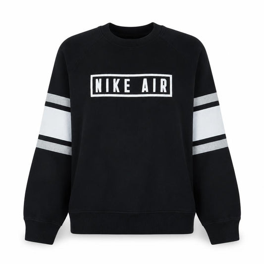 Front view of Nike Air Women's Black Crew Neck Pullover Sweatshirt M