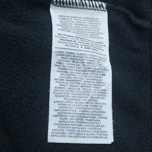 Nike Women's Black Pullover Hoodie Medium Cotton Blend Sweatshirt