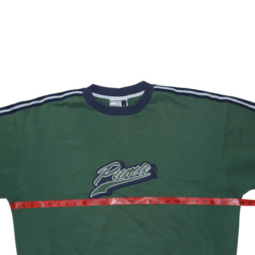 Puma Men's Green Crew Neck Pullover Sweatshirt Size L