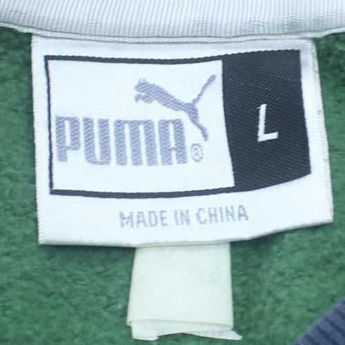 Puma Men's Green Crew Neck Pullover Sweatshirt Size L