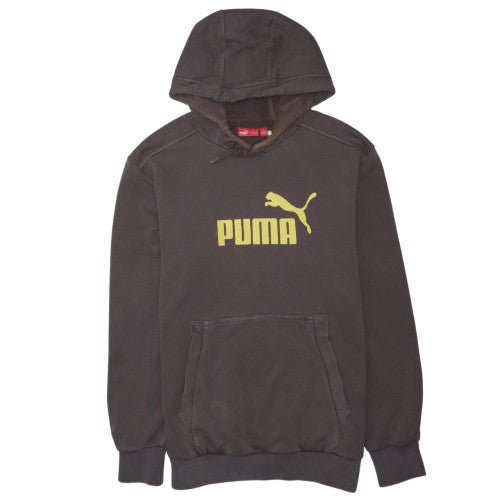 Puma Men's Brown Logo Pullover Hoodie Size S