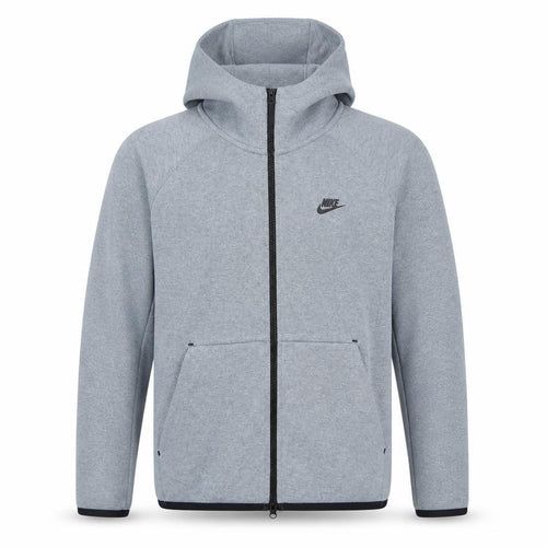 Nike Men's Grey XL Full Zip Hoodie Lightweight Cotton Blend