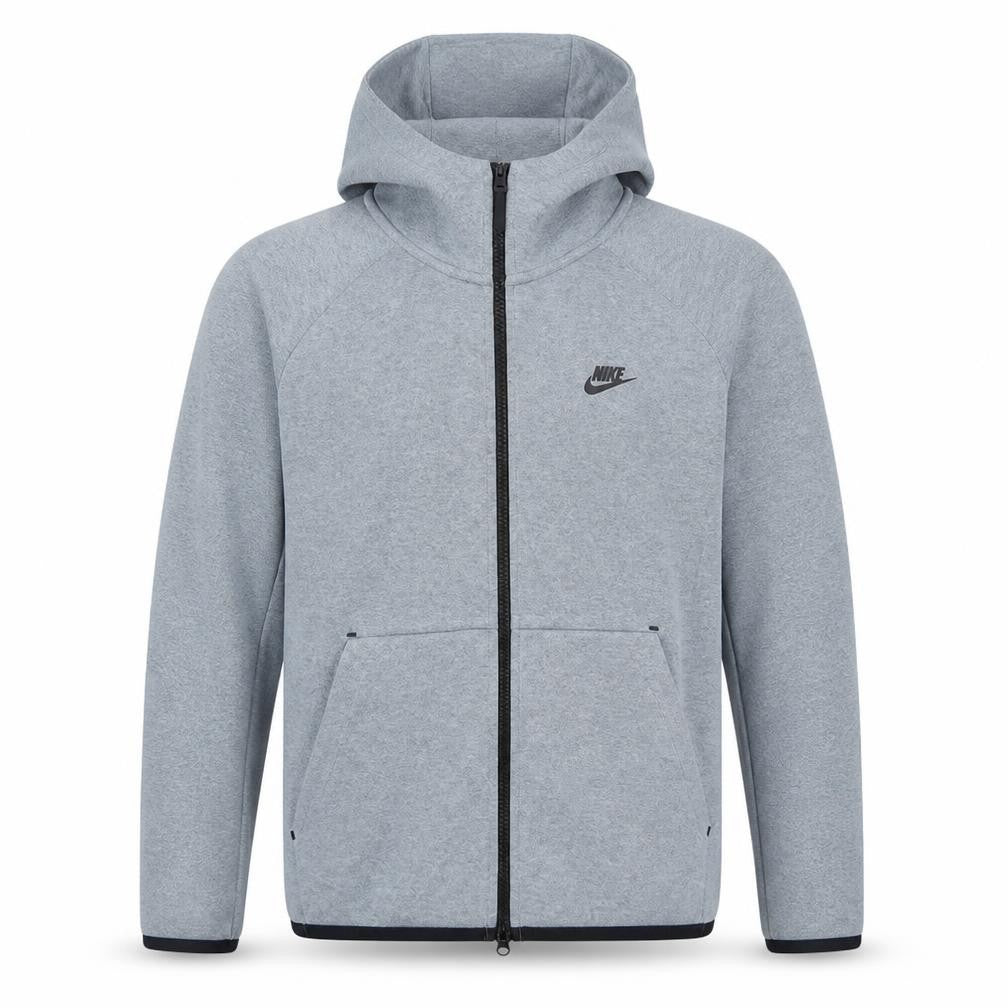 Nike Men's Grey XL Full Zip Hoodie Lightweight Cotton Blend