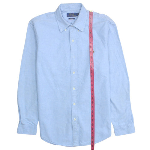 Ralph Lauren Men’s Blue Cotton Long Sleeve Button-Up Shirt Size M