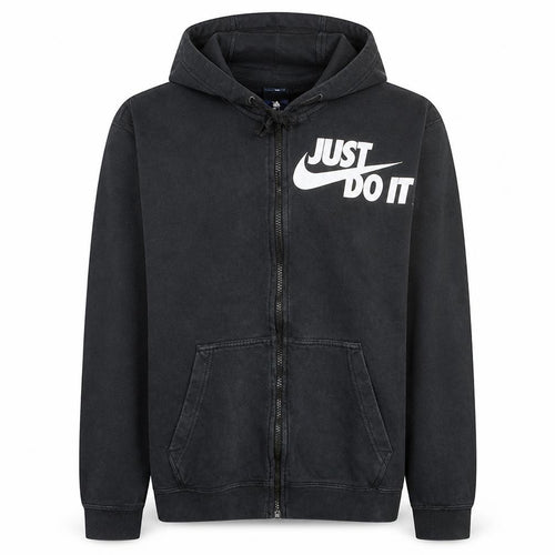 Nike Men's Black Full Zip Hoodie M - Sports Fleece Sweatshirt