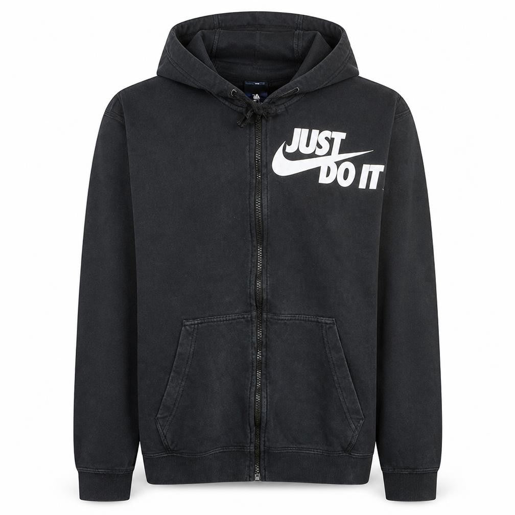 Nike Men's Black Full Zip Hoodie M - Sports Fleece Sweatshirt