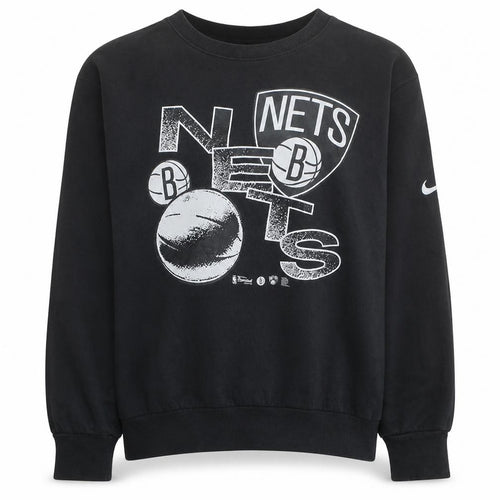 Nike Women’s Black Brooklyn Nets Sweatshirt Size L Crew Neck NBA Graphic