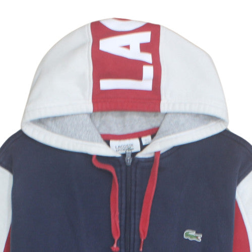 Lacoste Sport Mens Multicoloured Full Zip Hoodie Size XL