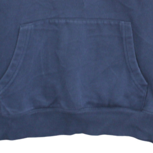 Tommy Jeans Men Blue Pullover Hoodie S Fleece Logo Drawstring