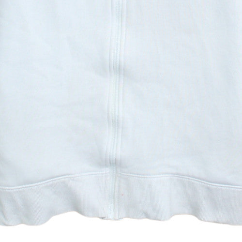 Disneyland Paris Womens White Full Zip Hoodie L Embroidered Mickey Cotton Blend