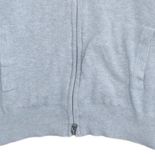 GANT Men's Grey Cotton Full Zip Jumper M Regular Fit