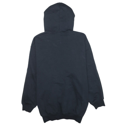 Adidas Womens Black Full Zip Hoodie Size 8-10 Hooded Logo Sweatshirt
