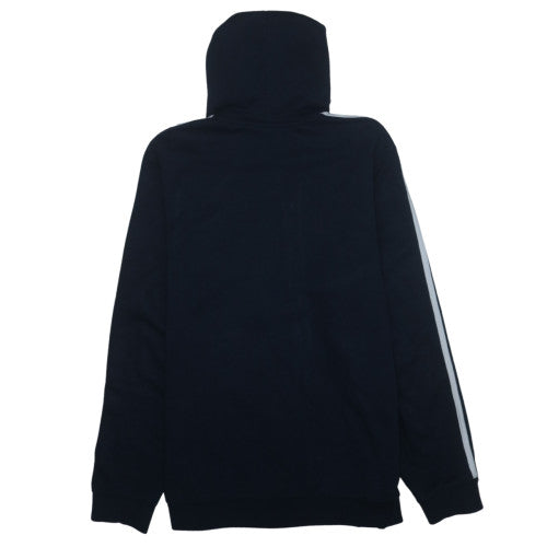 Adidas Mens Black XL Full Zip Fleece Hoodie with Embroidered Logo