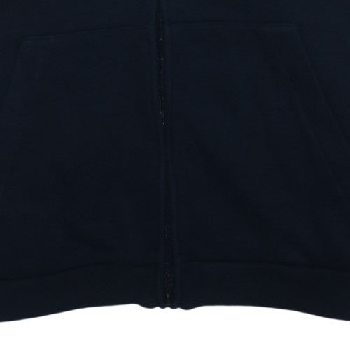 Adidas Mens Black XL Full Zip Fleece Hoodie with Embroidered Logo
