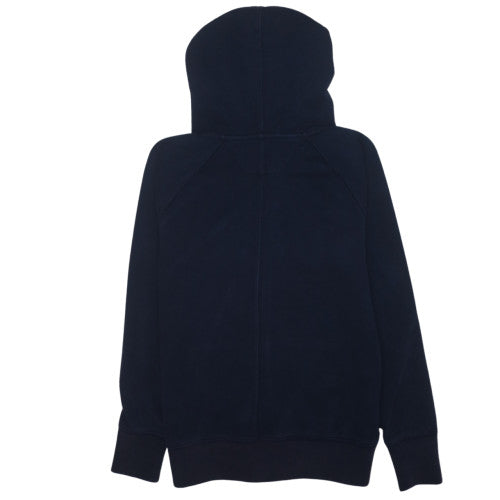 GAP Mens Blue Full Zip Hoodie Medium Fleece Logo Sweatshirt
